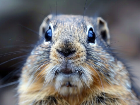 A Close Up Detailed Photo of a Lemming's Face