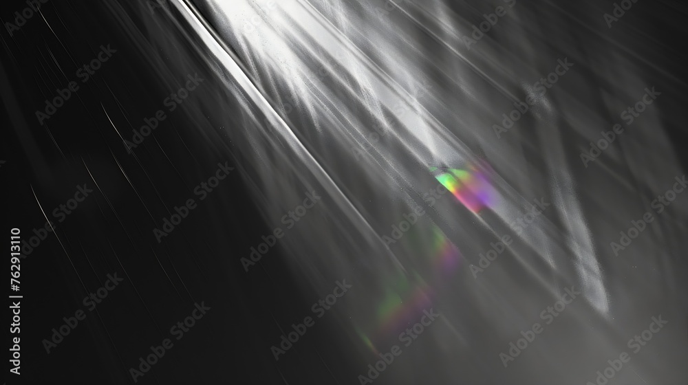 Leinwandbilder black and white grain blur texture wall with rainbow refraction light and shadow smoke copy space ab