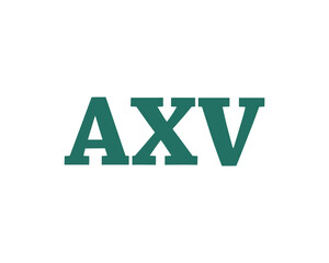 AXV logo design vector template