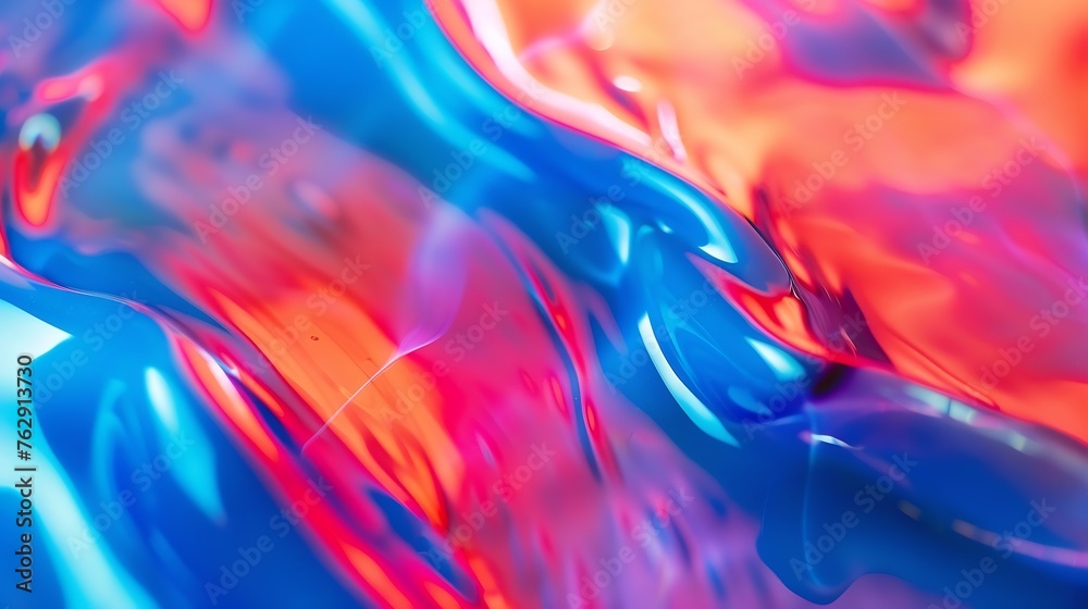 Poster Abstract Liquid paint effect blurred gradient overflow waves grainy background texture Colorful digital Grain Texture overlay Lofi effect vintage retro design Vibrant Texture Wallpaper : Generative AI