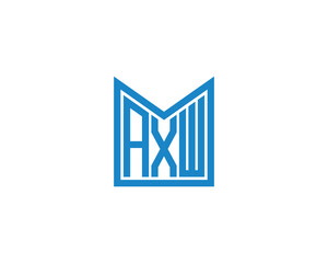 AXW logo design vector template
