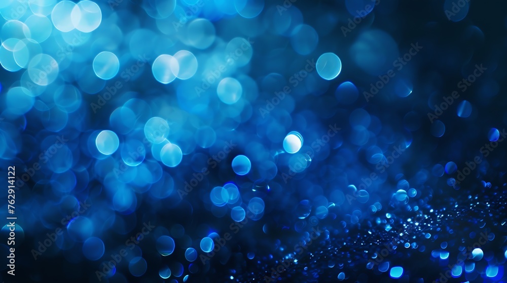 Poster defocused light flare blur glow banner cyber illumination bokeh neon navy blue black color gradient 