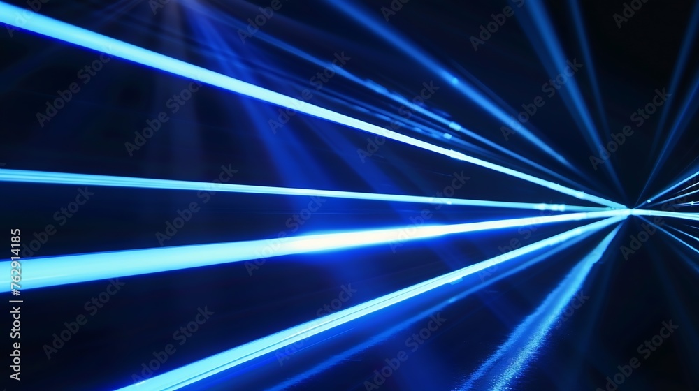 Poster blur luminous rays glowing neon banner cyber flare defocused ultraviolet navy blue color light lines