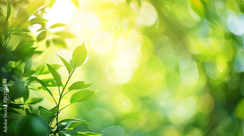 Aufkleber blurred nature abstract bokeh backgroundsummer holiday concept : generative ai