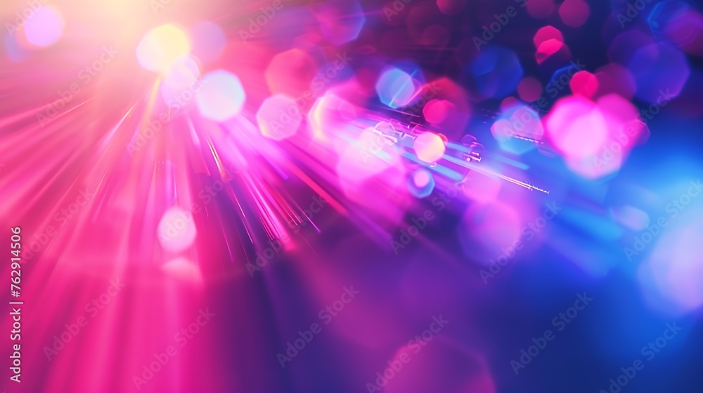 Poster color gradient background blur neon glow bright radiance defocused red blue purple light flare soft 