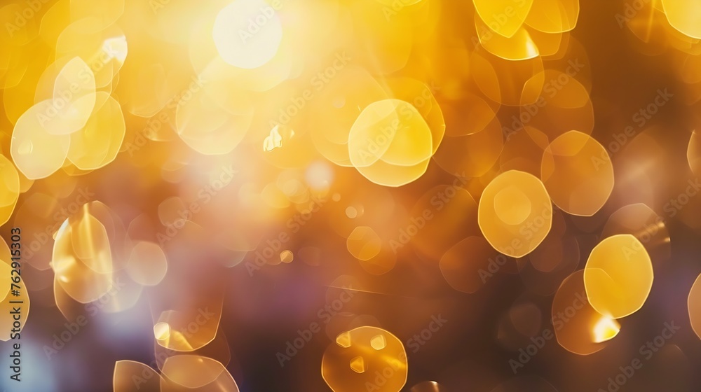 Aufkleber natural bokeh and bright golden lights vintage magic background with colorful bokeh spring summer ch