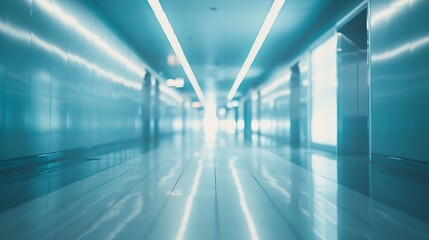 Corridor in airport out of focus : Generative AI