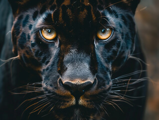 A Close Up Detailed Photo of a Panther's Face