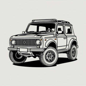 recommend clip art: Car coloring page vector line art for coloring book