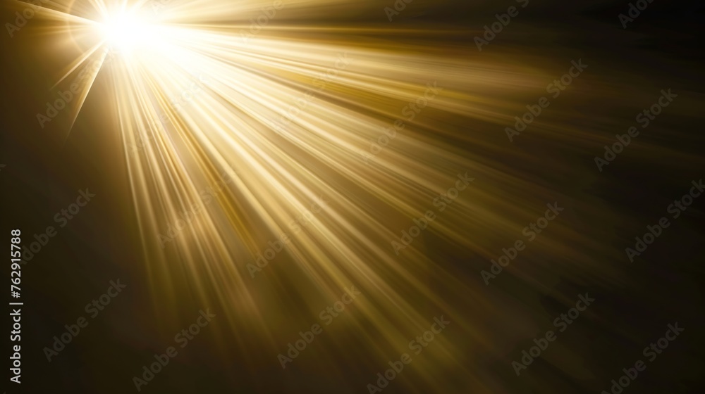 Poster sun light overlay sun rays overlay sun rays light isolated on black background for overlay design tr