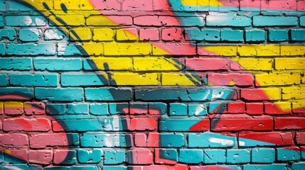 Colorful Graffiti on Urban Street Wall