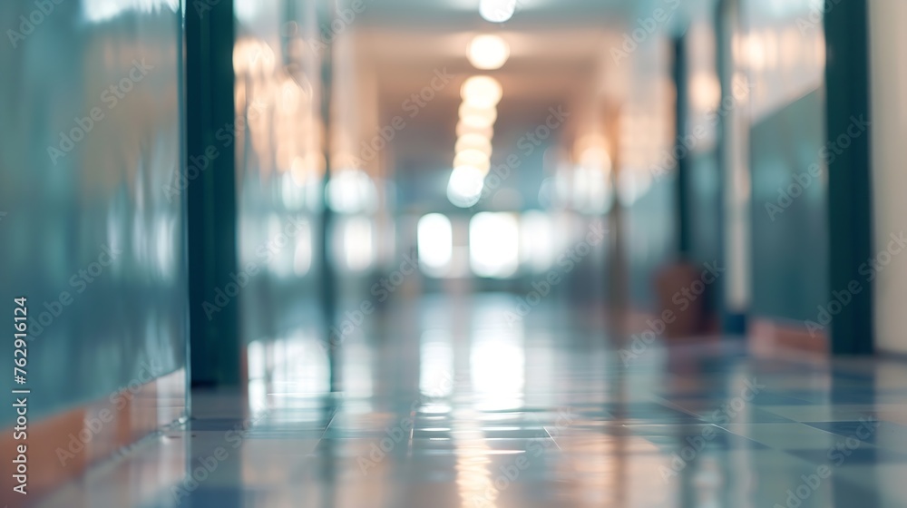 Leinwandbilder school building blurred and defocused for bokeh background : generative ai