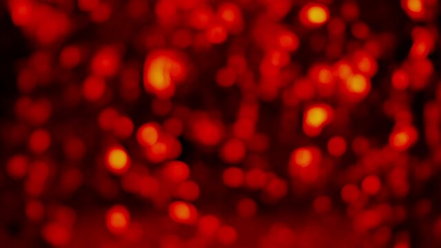 Abstract red blurred bokeh animation loopable background. 