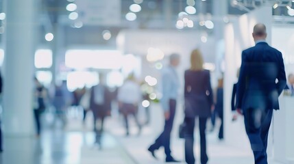 blurred business people at a trade fair : Generative AI