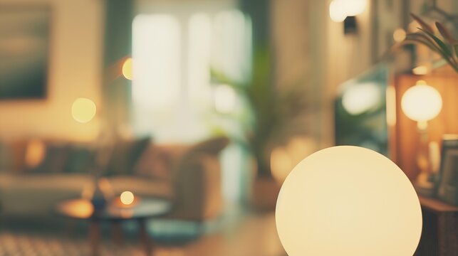 Abstract blur livingroom decoration interior for background : Generative AI