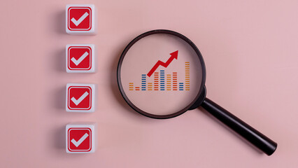 Increasing and growing business graph chart icons, Business growth process, Business strategy...