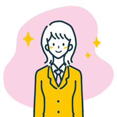 笑顔の女子高生