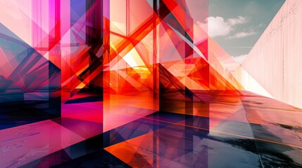 Radiant Geometry: High-Saturation Colors Dance Across Abstract Forms
