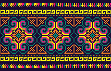 Bring flowers to life with colorful threads in this cross stitch pattern. Design for flowers, colorful,background, embroidery, floral pattern, stitches; floral motif; decorative; textile art.
