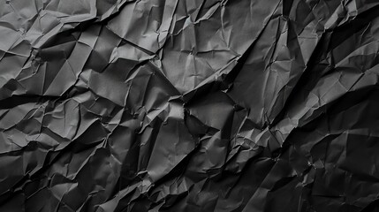 Crumpled black paper background