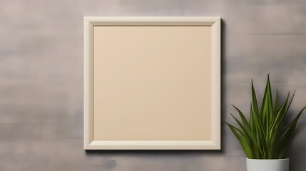 Fototapeta premium Square frame mockup in rustic interior