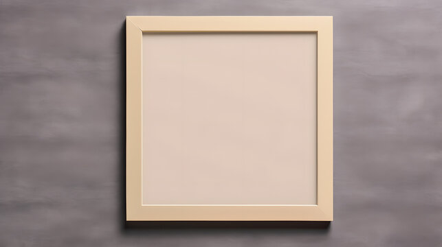 Square frame mockup in rustic interior