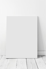 Minimalist Blank Canvas Against a Clean White Wall
