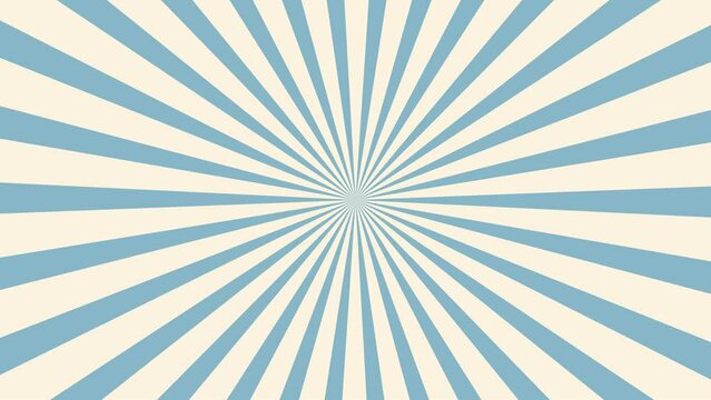 Animated spiral background. Seamless loop. Pop art Retro color. retro sunburst background. Animation background