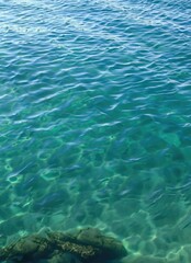 Fototapeta na wymiar blue-green surface of the ocean