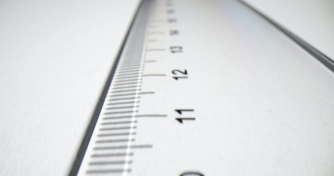 Transparent ruler displays easily readable centimeter digits