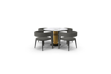 black table and chair