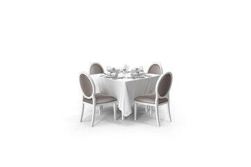 Fototapeta premium wedding dining table 4 seat 3d 