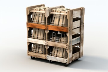 Wooden Crate Filled With Many Crates