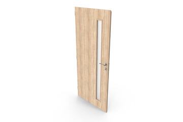 wooden door isolated on white