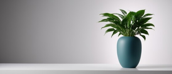 ceramic vase with plant minimalist look and modern design