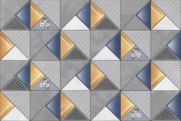 Colorful digital wall tiles for bathrrom.