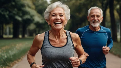 Fotobehang Older couple jogging  © rouda100