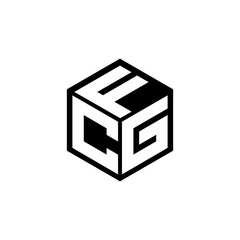CGF letter logo design in illustration. Vector logo, calligraphy designs for logo, Poster, Invitation, etc.