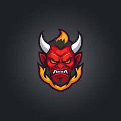 Logo devil character icon