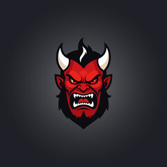 Logo devil illustration icon