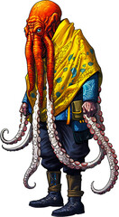 Octopus Humanoid Character Design