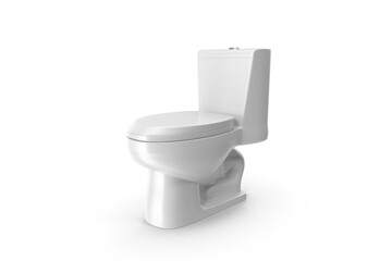 toilet bowl isolated on white