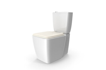 toilet bowl isolated on white