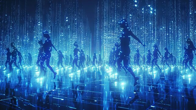 The intricate dance of stock market figures and world economics depicted vividly - Powered by Adobe