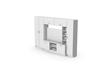 Modern White Box TV Cabinet - Sleek & Minimalist Design