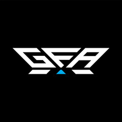 GFA letter logo vector design, GFA simple and modern logo. GFA luxurious alphabet design