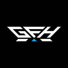 GFH letter logo vector design, GFH simple and modern logo. GFH luxurious alphabet design