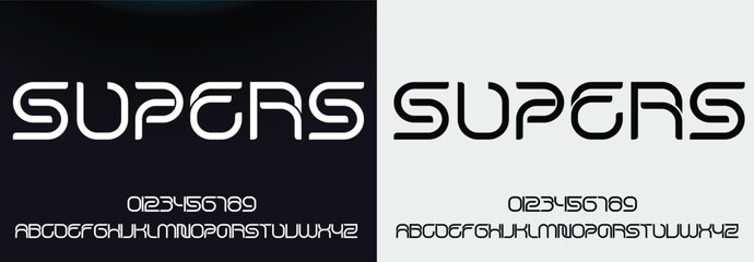 Abstract digital modern alphabet fonts. Typography technology electronic dance music future creative font. vector illustration