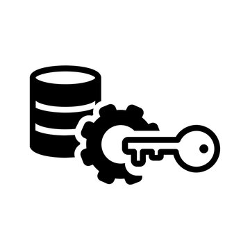 Vector solid black icon for Master data