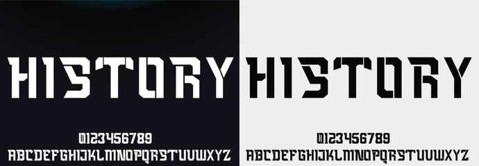 Linked letters font design, union alphabet letters and numbers vector illustration